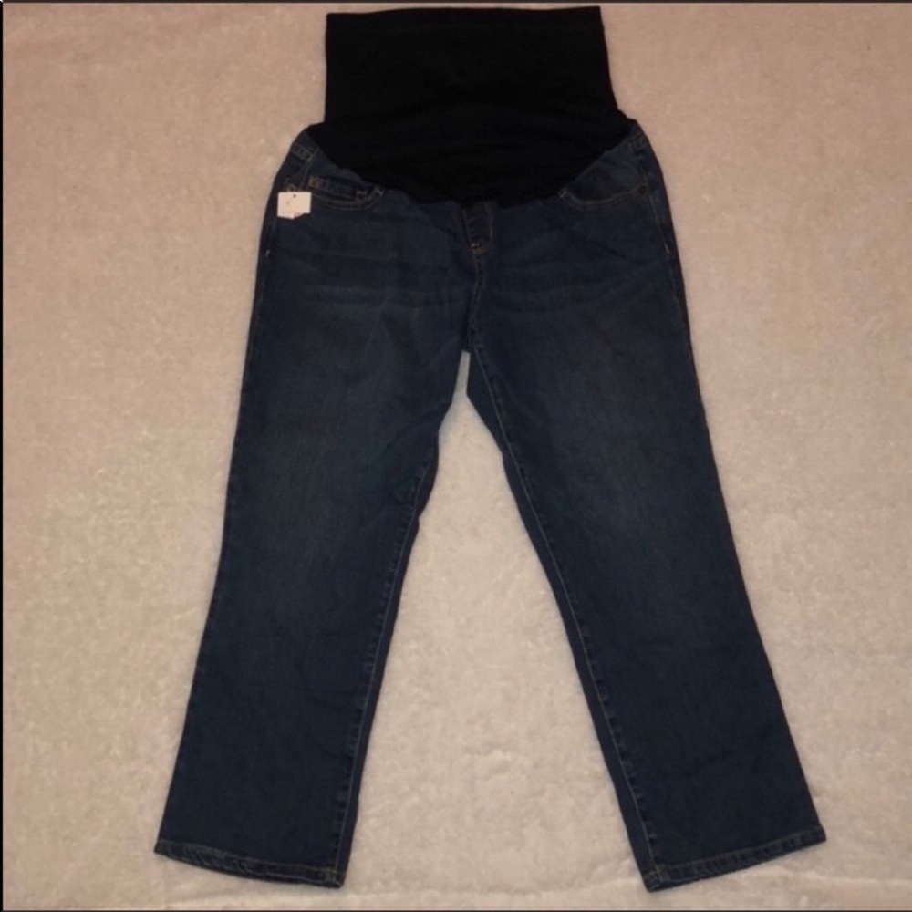Maternity Liz Lange cropped Denim Jeans Size 8 New NWT